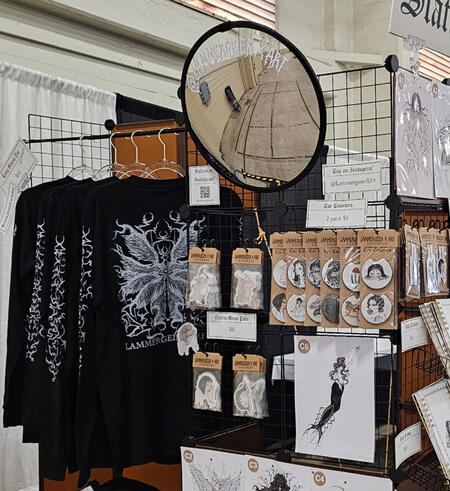 Booth Set-up woth Screen Printed Shirts