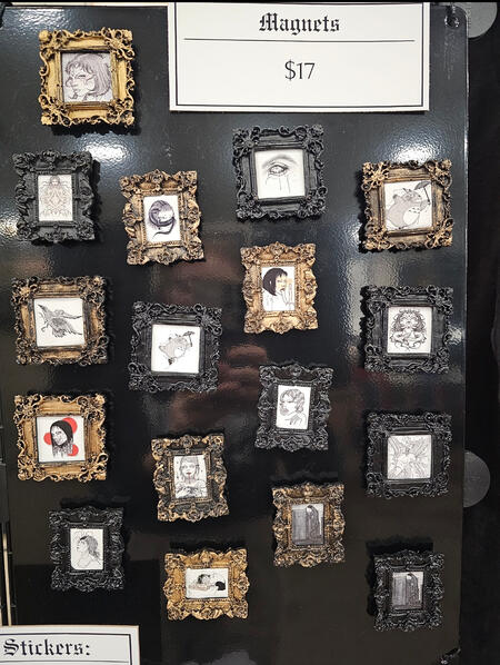 Handmade resin & canvas fridge magnets!